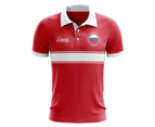 Russia Concept Stripe Polo Shirt (Red) - Kids