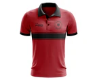 Albania Concept Stripe Polo Shirt (Red) - Kids