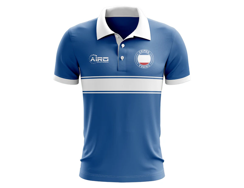 Crimea Concept Stripe Polo Shirt (Blue) - Kids
