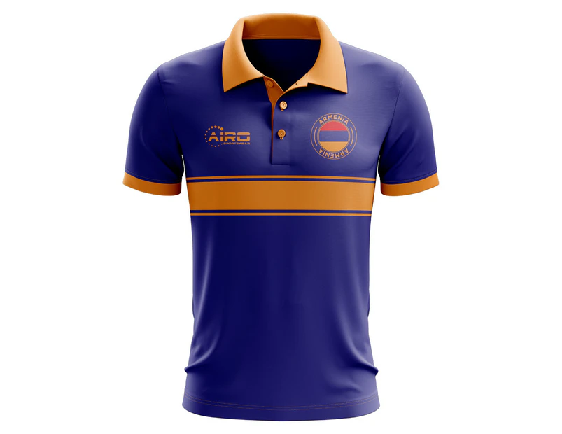 Armenia Concept Stripe Polo Shirt (Royal) - Kids