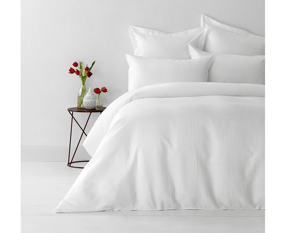 In2Linen Waffle Weave Pure Cotton Quilt Cover Set I White