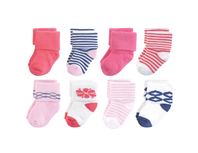 Flowers Organic Cotton Terry Winter Baby Socks 0-6 Mths By Touched By Nature