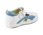 Airbox - Boy's Leather Shoes - Sky - White