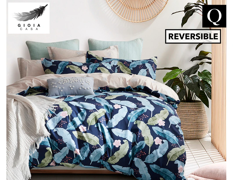 Gioia Casa Veronica Reversible Queen Bed Quilt Cover Set - Multi