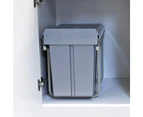 Domestique 30L Twin Slide Out Slim Concealed Waste Bin - for a 300mm Cupboard
