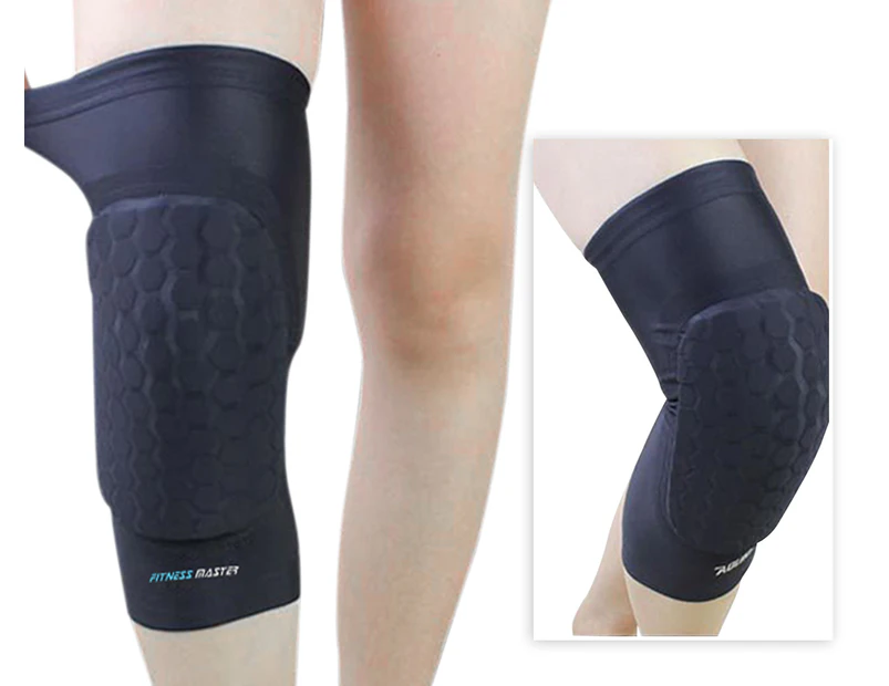 XLARGE SIZE Honeycomb Pad Basketball Knee Crashproof Leg Long Sleeve Protector Support Brace