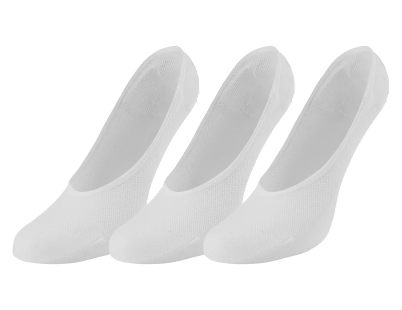 3PK SKECHERS Performance Women's No Show Ankle Socks Liner - White Bright