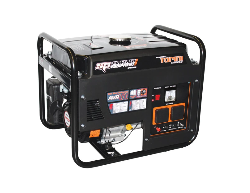 Sp Tools Portable Generator 2.8 Kva Max Sine Wave 6.5Hp Petrol Powered Industrial Spg2800