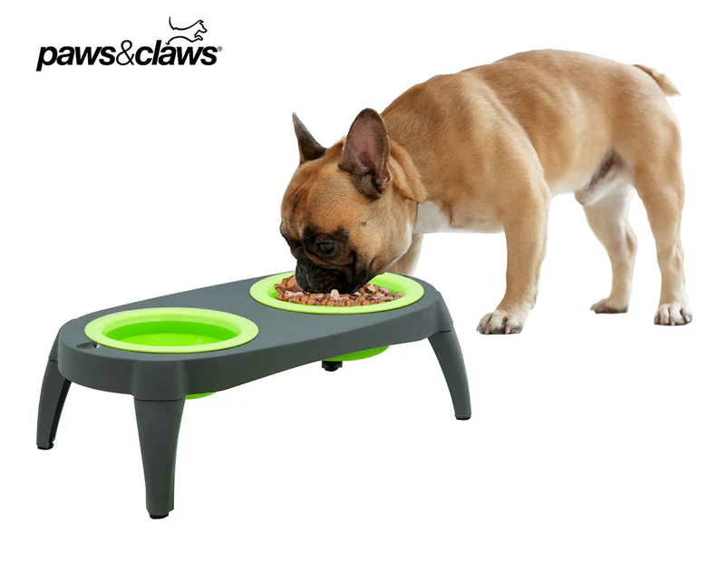 Paws & Claws Collapsible Double Pet Bowl