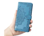 Google Pixel 3 Flip Case Kickstand Wallet Card Holder Soft TPU + PU Leather Shockproof Cover-Blue