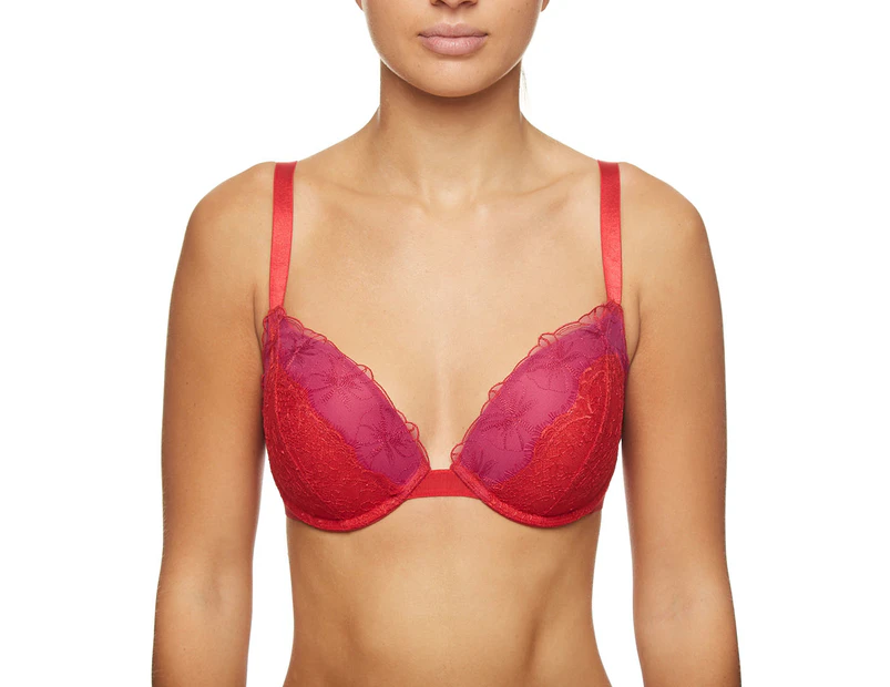 Passionata Women's Double Play Push Up Bra - Poppy Red