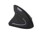 E32 Left-Handed Wireless 2.4G USB Left Hand Ergonomic Vertical Mouse-Black