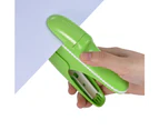 KW-trio Hand-held Mini Safe Stapler Free Stapleless 7 Sheets Capacity - Green