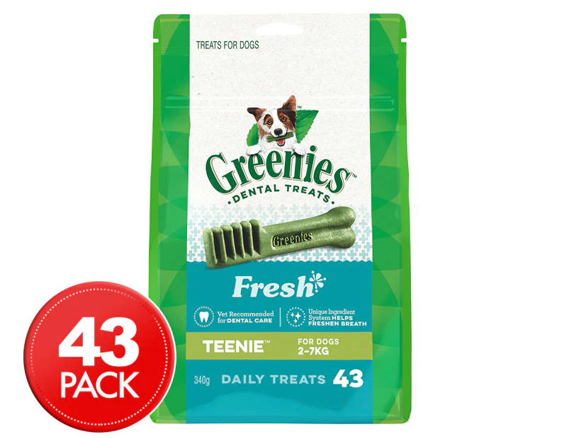 Greenies Fresh Breath Teenie Mint Dog Treat 43-Pack