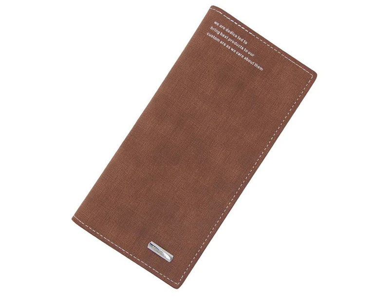 Scrub Leather Wallet Coin Cardholders - Brown