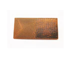 Alligator Print Leather Wallet Cardholder - Orange