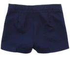 Gusella Girls' Jacquard Shorts - Dark Blue