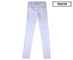 KENZO Boys' Coloured Wash Denim Pants - White