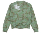 Paesaggino Girls' Camo Bomber Jacket - Military Green