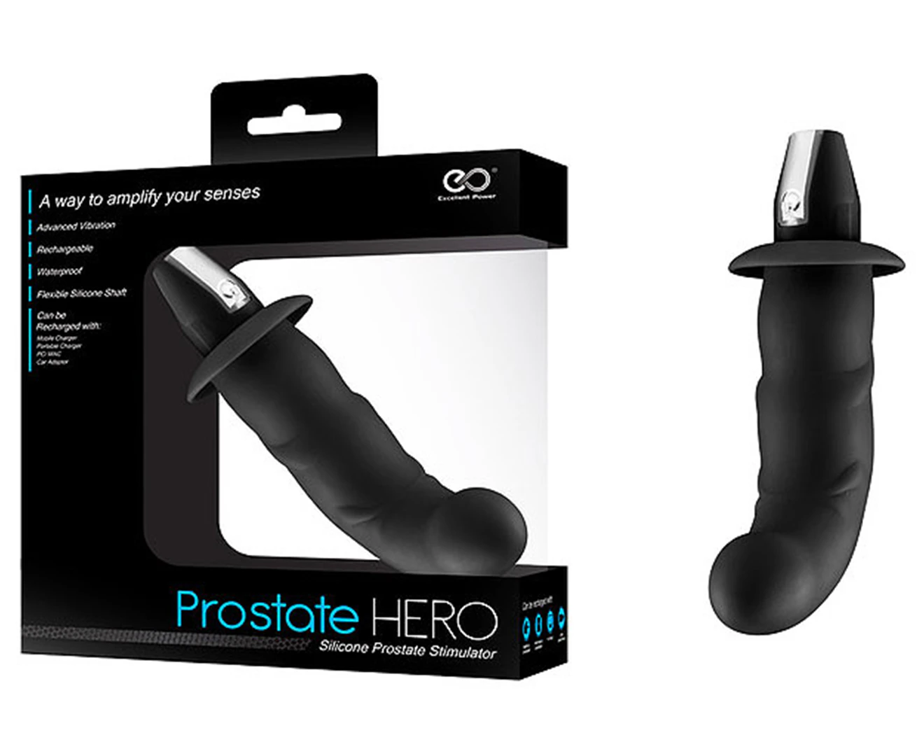 Prostate Hero Small Prostate Massager - Black