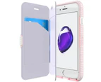 Tech21 Evo FlexShock Wallet Card Folio Case for iPhone 8/7 - Rose Pink