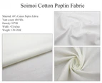 Soimoi Purple Night Wear Leaves & Floral Cotton Poplin Printed Fabric 1 Yard- Width 42 Inches