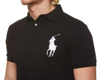 Polo Ralph Lauren Men's Custom Slim Fit Big Pony Polo - Black