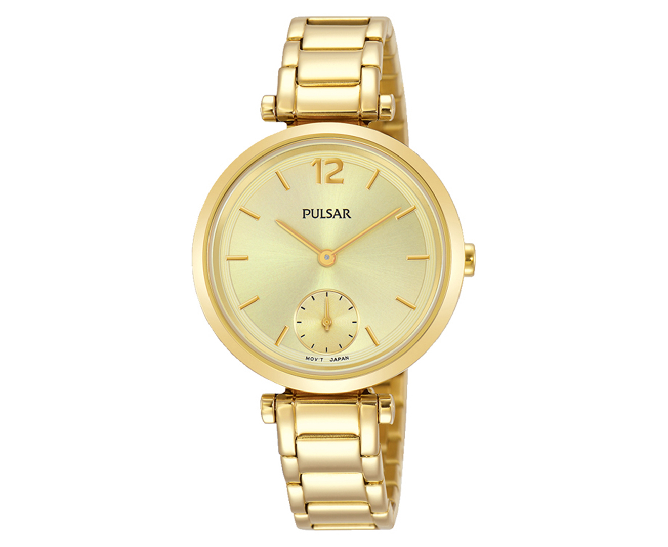 Pulsar Women's 32mm 2nd Sub Dial Stainless Steel Watch - Gold | Catch.co.nz