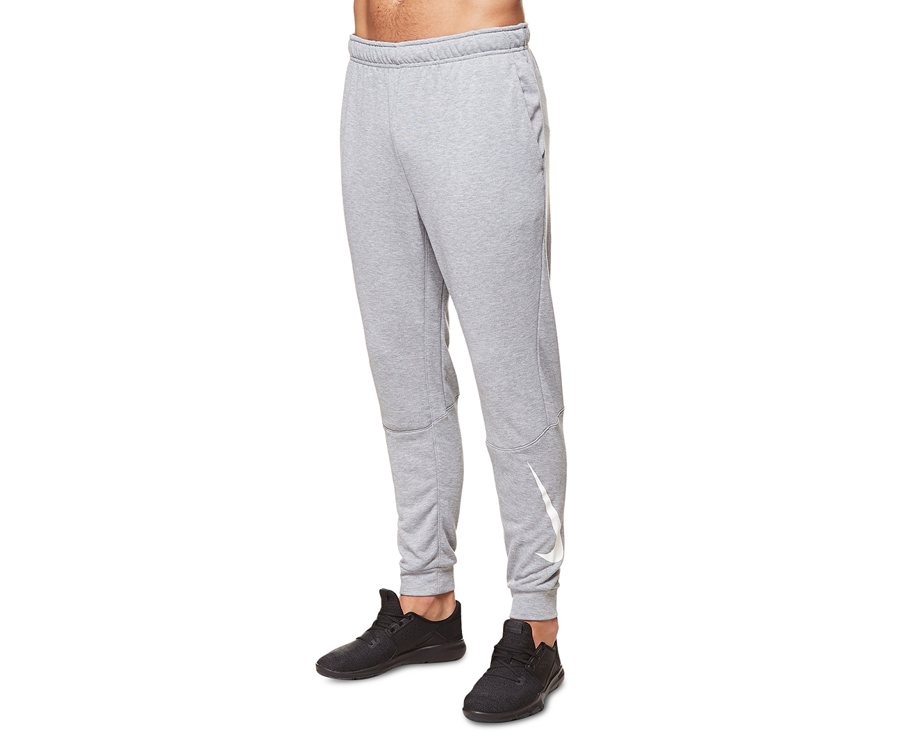 Nike Men's Dry Tapered Fleece Trackpants / Tracksuit Pants - Dark Grey ...