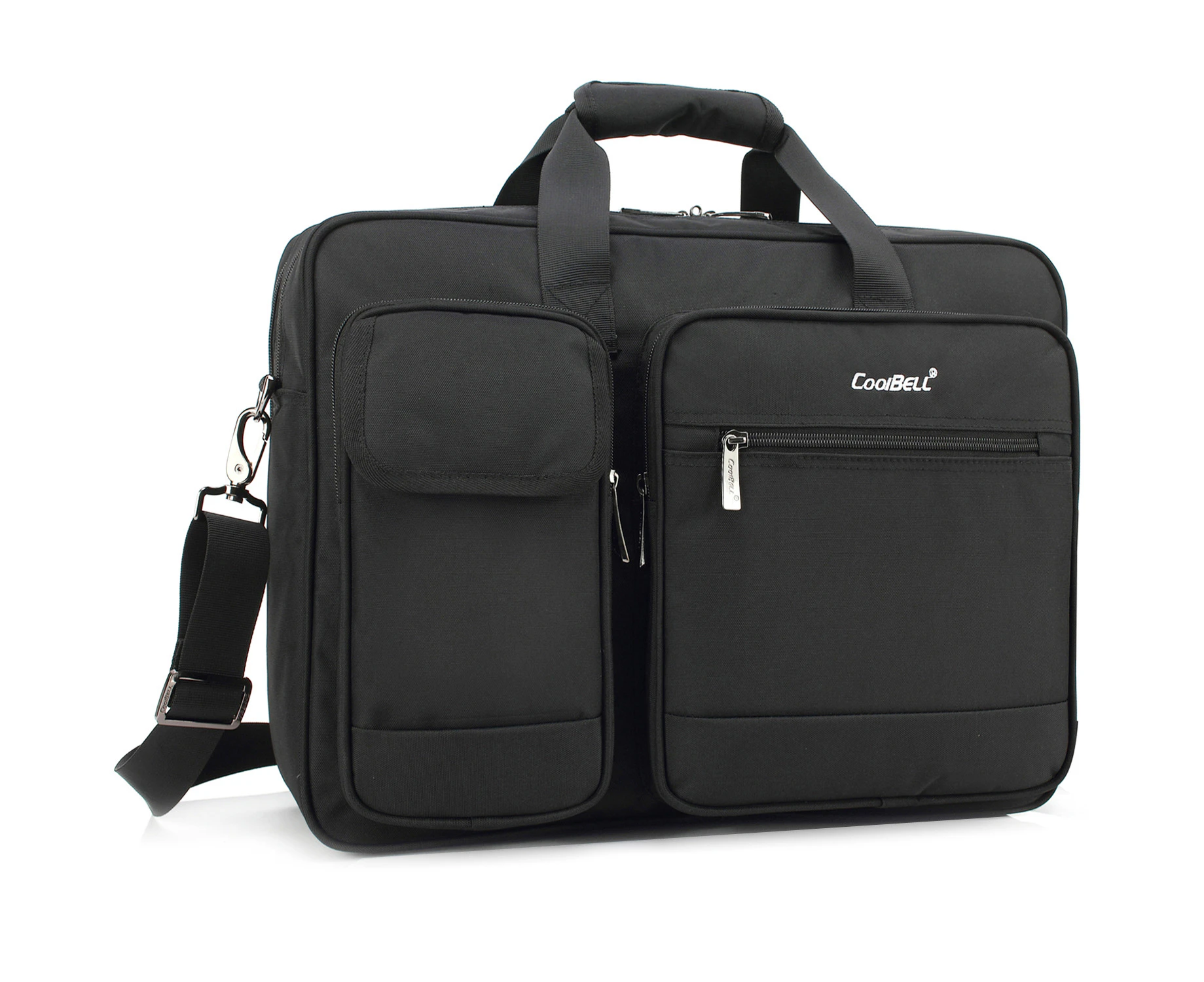 CoolBELL Unisex Canvas 17.3 Inch Laptop Bag-Black