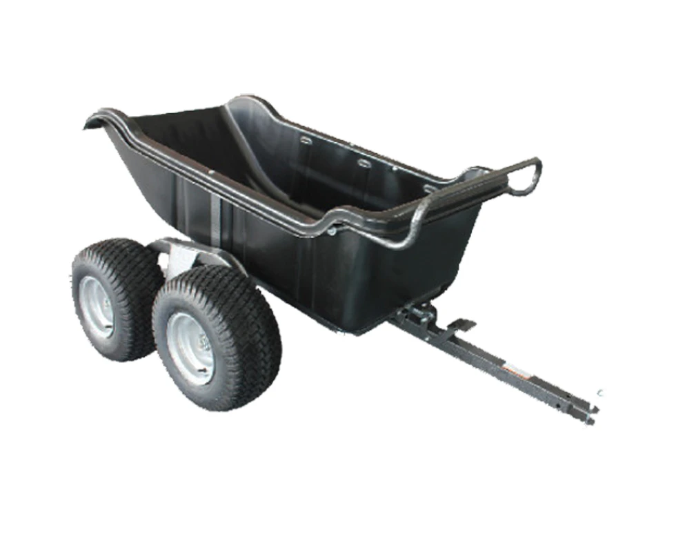 Dump Cart Poly Tray Heavy Duty 680 Kg Tow Ride On Mower, Atv 4 Wheels 1500 Lbs