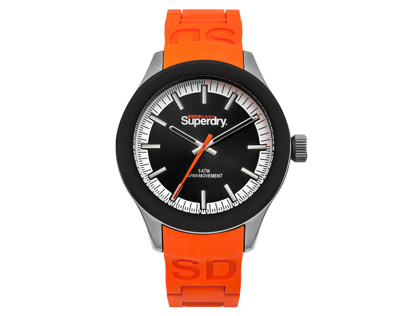 Superdry 42mm Scuba Silicone Watch - Orange