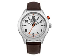 Superdry Men's 48mm Leather Strap Watch - Brown