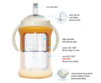 Cherub Baby 240mL Colour Change Wide Neck Glass Bottle - Orange