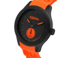 Superdry Men's 42mm Silicone Strap Watch - Orange/Black