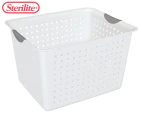 Sterilite Deep Ultra Storage Basket - White