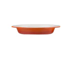 Vogue Orange Oval Cast Iron Gratin 650ml Kitchenware Cookware Cast Iron Cookware