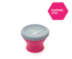 M SQUARE-Folding collapsible eco-friendly outdoor silicone cup with lip size S-PINK