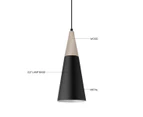 Nico Black Pendant Lighting Contemporary Cone Lights Minimal Ceiling Lamps