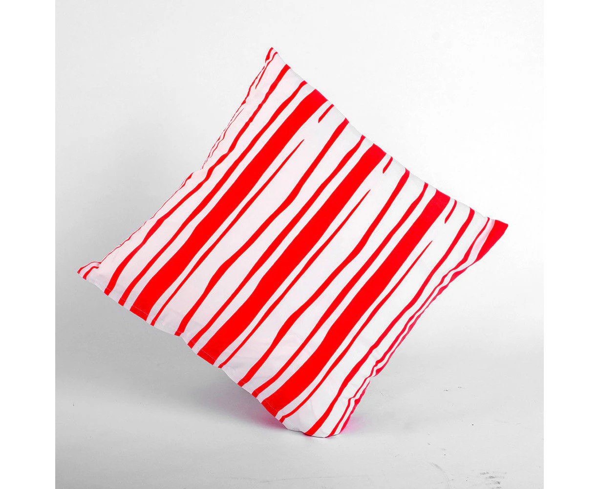 Printed Cushion Cover Decorative Pillow Case Without Fillings 45x45cm 2Pcs/Bag White +Red