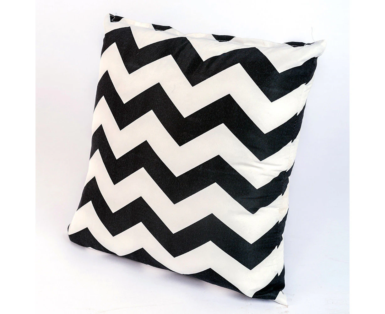 Printed Cushion Cover Decorative Pillow Case Without Fillings 45x45cm 2Pcs/Bag black+white