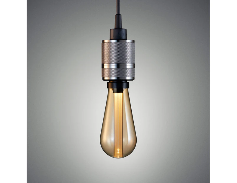 Stark Premium Industrial Heavy Metal Style Lamp Holder Pendant Light Satin Nickel
