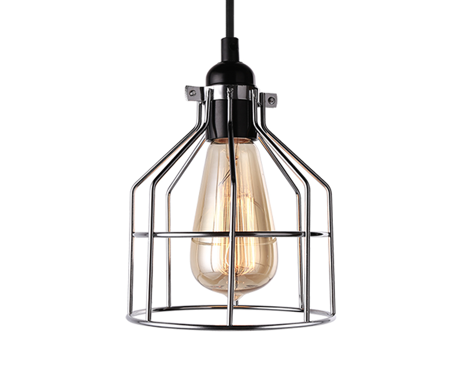 chrome cage light shade