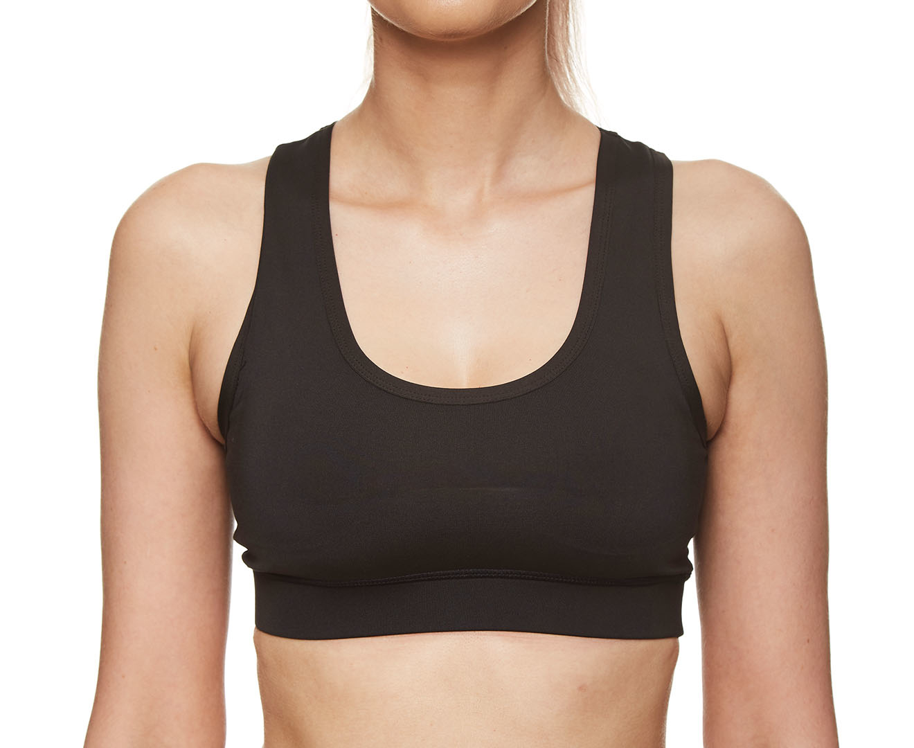 BCBGeneration Women's Lace Up Sports Bra - Black