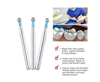 50Pcs Dental Diamond Burs Teeth Polishing & Smoothing Tool