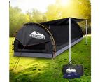 Weisshorn Double Swag Camping Swags Canvas Free Standing Dome Tent Bag Grey