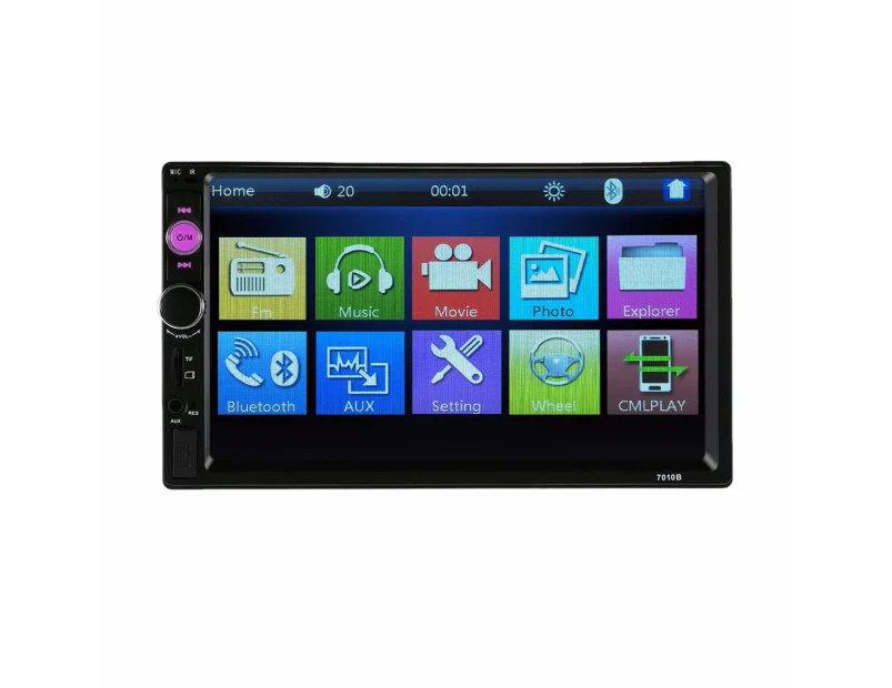 7 inch Double 2 Din Car Stereo MP5 Player Bluetooth HD 1080P Touch Screen FM Radio