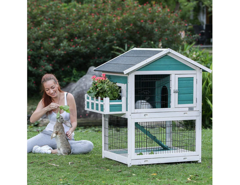 Flyline Garden Window Rabbit Hutch Cage