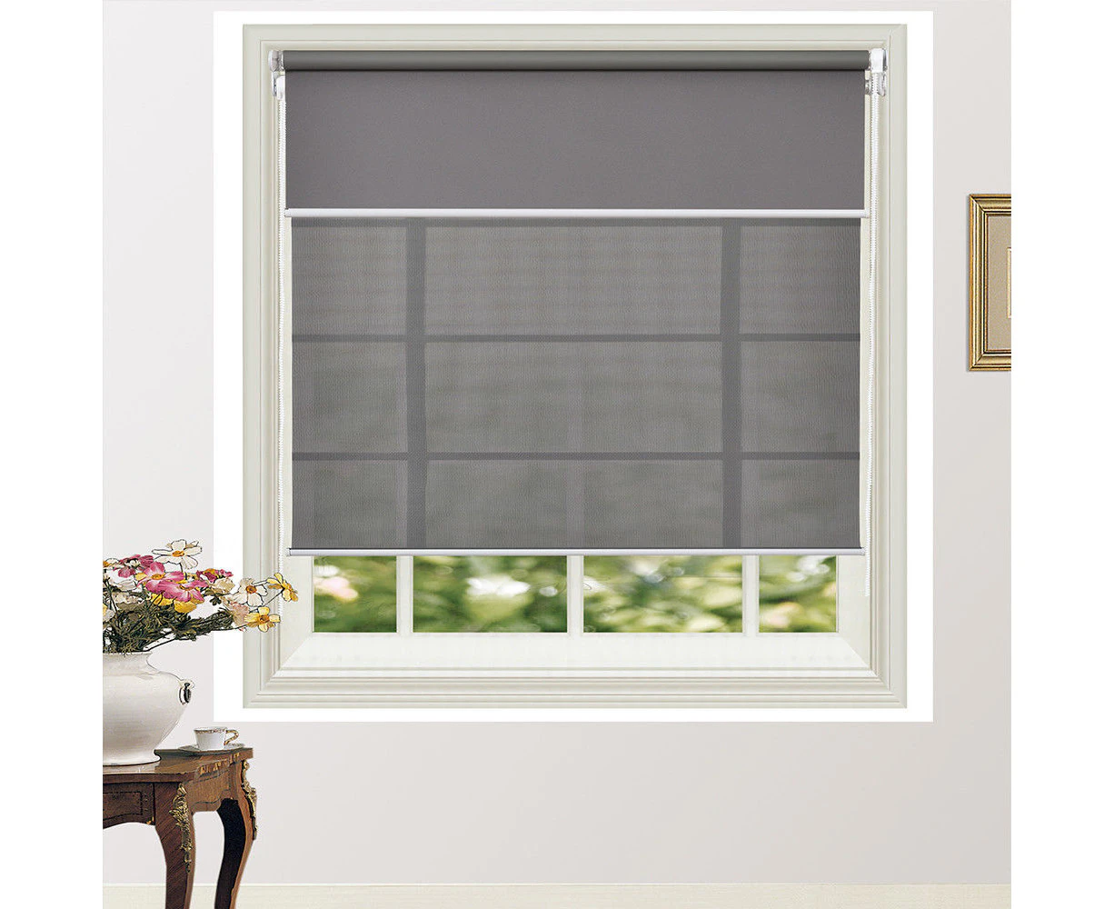 Day/Night Double Roller Blinds Dark Grey/Grey - Dark Grey/Grey