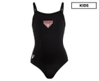 AFL Girls' Essendon Barback One-Piece Swimwear - Black